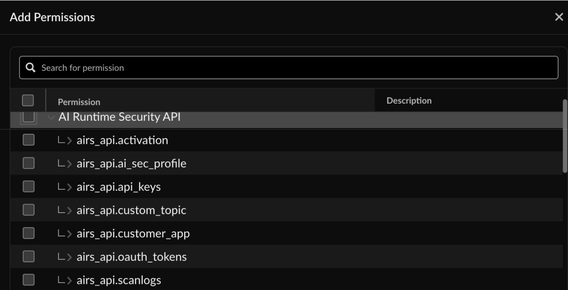 RBAC custom roles for Prisma AIRS Runtime Security